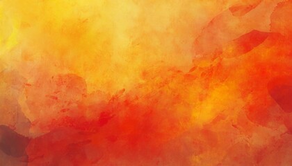 red orange and yelllow background with watercolor and grunge texture design colorful textured paper in bright autumn or fall warm sunset colors