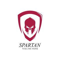 Vector spartan helmet logo template vector
