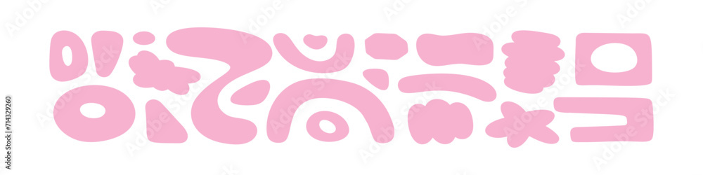 Poster fun, organic shapes abstract pattern, kid friendly backgrounds. colorful blobs in a doodle style. fl