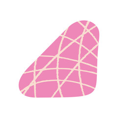 Colorful abstract shapes and geometric elements with texture. Cute, playful icons with doodle design. Flat vector illustration isolated on white background.