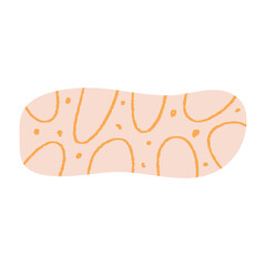 Abstract shapes in vibrant colors, hand drawn doodles for a geometric design. Flat vector illustration isolated on white background.