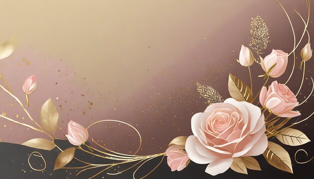 rose gold background illustration