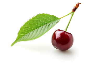 Cherry isolated on white background with clipping path. Ai Generative