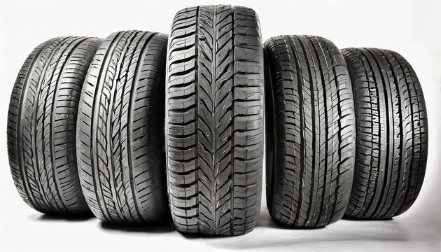 car tires on a white background