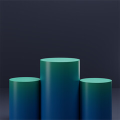 3D Geometric Podium Designed for Product Showcases.