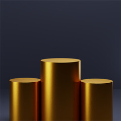 3D Geometric Podium Designed for Product Showcases.