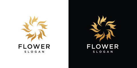 Luxury flower logo design concept, flower logo template - obrazy, fototapety, plakaty
