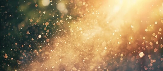 Airborne dust particles in sunlight.
