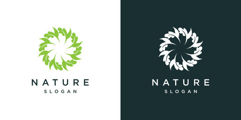 Luxury Nature Floral logo design.