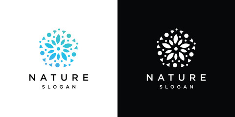 Fototapeta premium Luxury Nature Floral logo design.