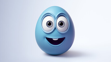 Happy Blue Easter Egg design