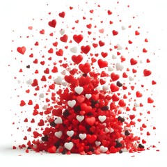 Vector confetti made from hearts. San Valentines Day Concept
