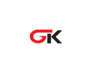 letter GK and kg logo design 