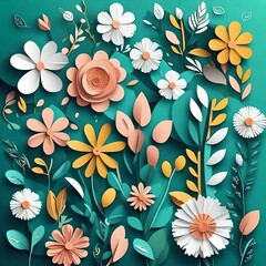 seamless pattern with flowers