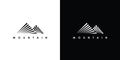 Fotobehang mountain vector logo template made with lines © sang