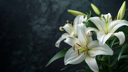 Lillies on a background