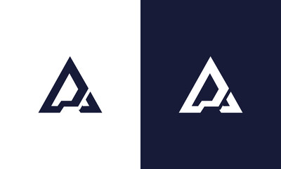 AP initials monogram logo design vector
