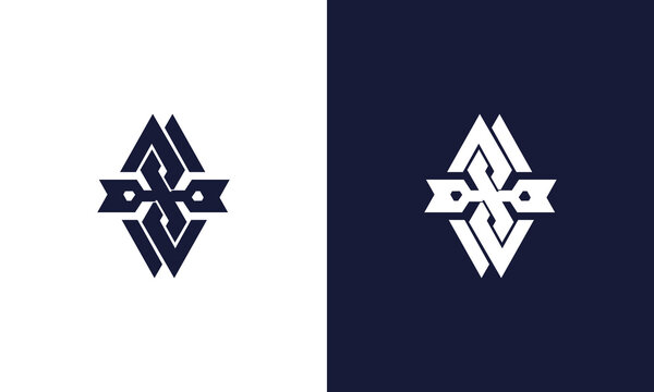 initials MW S monogram logo design vector