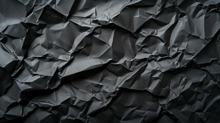 Black Background With Abundant Crumpled Paper