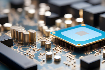 Fototapeta na wymiar Semiconductor Chip Generative AI