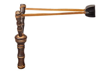 Wooden toy slingshot