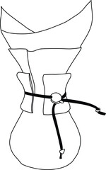 Hand drawn Chemex side view