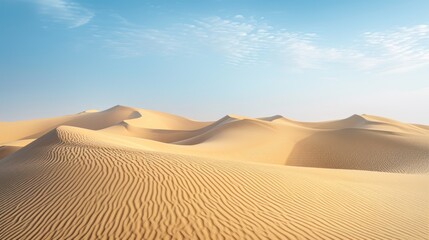 Fototapeta na wymiar a group of sand dunes in the desert under a blue sky with wispy wispy wispy wispy wispy wispy wispy wispy wispy wispy wispy wispy wispy wispy.
