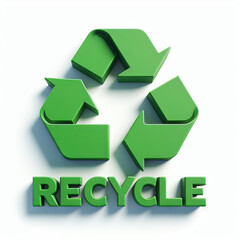 Illustration of the green recycle symbol