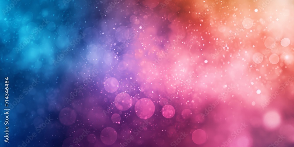 Poster a soft bokeh background with a blur of blue and pink lights.