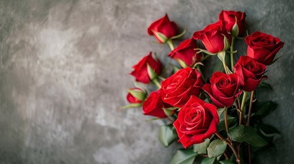 Roses on neutral background