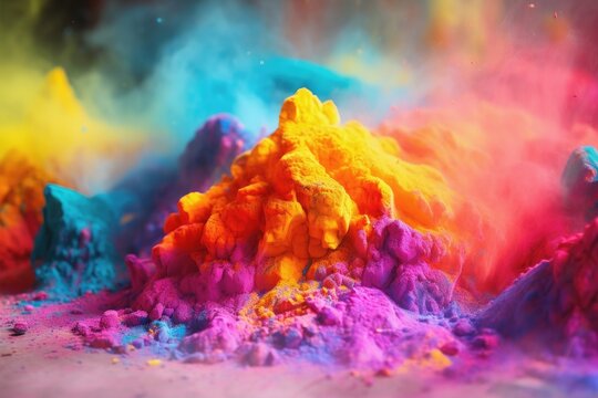 Background image of the colorful Indian Holi festival.