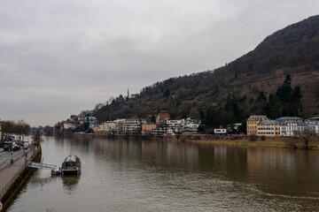 Fototapeta premium River Neckar, Heidelberg, Baden-Württemberg, Germany