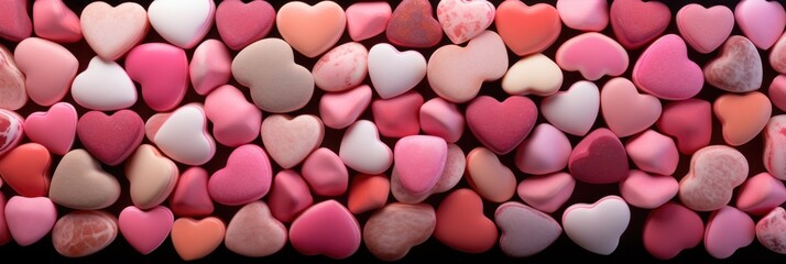 Heart Candies Collage - Array of Colors and Textures, Valentine's Day Concept