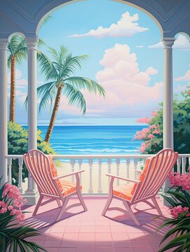 Pastel Beachside Vibes: Peaceful Palette Portrayed - Digital Image Print