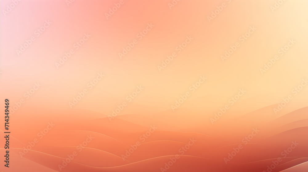 Poster abstract peach gradient background with soft wave patterns. fashionable trendy pastel peach color. c