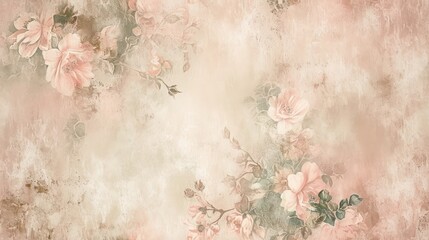  a wall with a bunch of flowers on it and a bird sitting on top of one of the flowers in the middle of the wall and a bird in the middle of the middle of the wall.