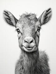 Fototapeta premium Pencil-drawn Animal Masterpieces: Farmhouse Critter Creations