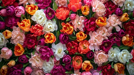 Fototapeta na wymiar Colorful flower wall background