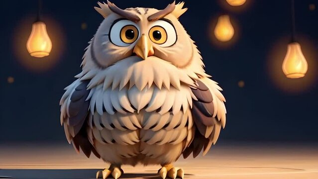 Cartoon Night Owl