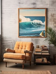 Retro Beachside Prints: Capturing Vintage Coastal Vistas and Waves of the Past