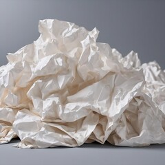 Crumpled white paperboard