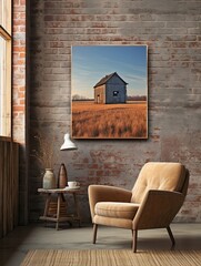 Rustic Barn and Farmland Views: Vintage Art Prints in the Countryside