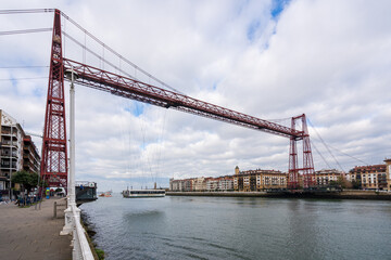 The Vizcaya Bridge, or Puente Colgante (“Hanging Bridge”) in Portugalete, Spain