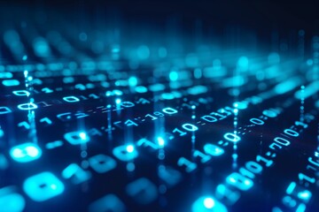 Technology background of binary code - AI Generated