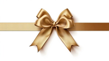 Yellow ribbon on white background