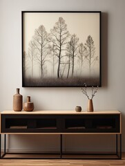 Sleek Tree Line Imagery: Nature and Design Wall Art for the Ultimate Aficionados