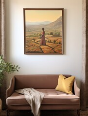 Timeless Tuscan Landscape Portraits: Vintage Cortona Countryside Charm Art Print