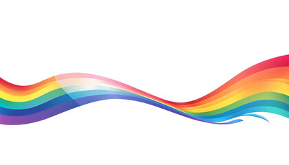 bunte Regenbogen Wellen, wie Wasser glänzend in strahlendem leuchtend elegant edel und Schön als Vorlage oder Hintergrund, geschwungen, dynamisch fließend in Bewegung und Veränderung