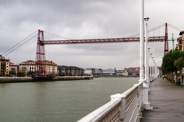 The Vizcaya Bridge, or Puente Colgante (“Hanging Bridge”) in Portugalete, Spain