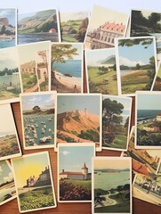 Vintage Coastal Postcards: Nautical Nostalgia with Wall Art & Seaside Stamps